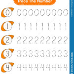 Trace The Number Tracing Number With Sea Shells Educational Children