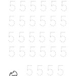 Tracing Number 5 Worksheet Tracing Number 5 Worksheet Writing Numbers