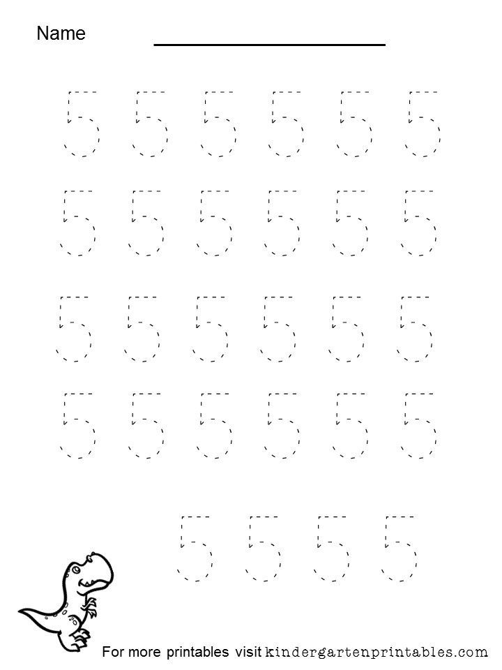 Tracing Number 5 Worksheet Tracing Number 5 Worksheet Writing Numbers