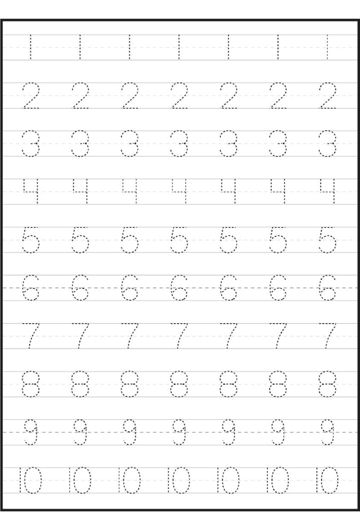 Tracing Numbers 1 20 Worksheets Number Tracing Number Writing 