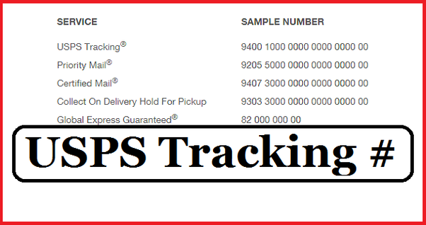 USPS Tracking Number Formats Parcel Tracking