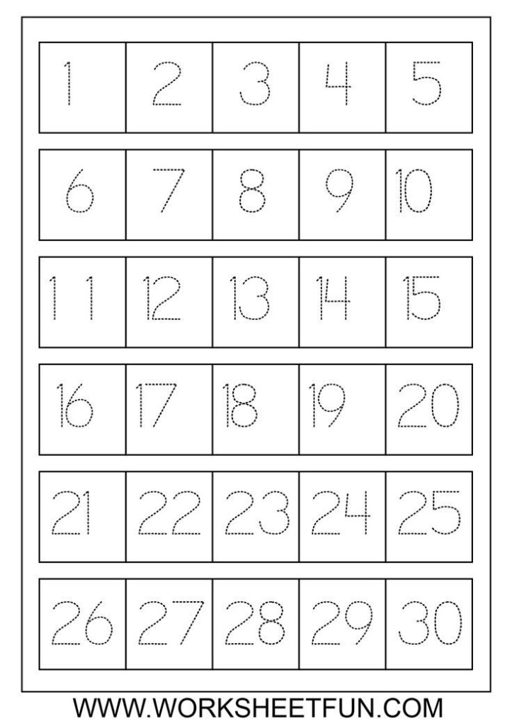 Worksheets Tracing Numbers 1 30 Harfleme Okul ncesi al ma 