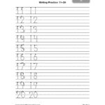 Writing Teen Numbers Worksheets