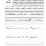 Zaner Bloser Handwriting Worksheet Cursive Handwriting Practice2 Pages