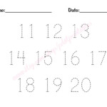 11 20 Number Trace Worksheet PDF Printable Etsy