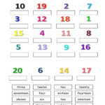 Ejercicio De NUMBERS FROM ONE TO TWENTY
