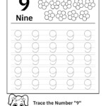 Free Tracing And Writing Number 9 Worksheet Kids Activities 7D6