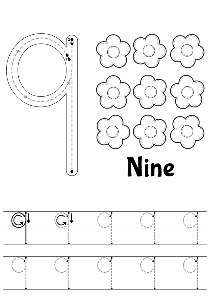 Number 9 Worksheet Easy 101 Printable