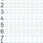 Numbers 0 9 Handwriting Tracing Practice Sheet Writing Training For