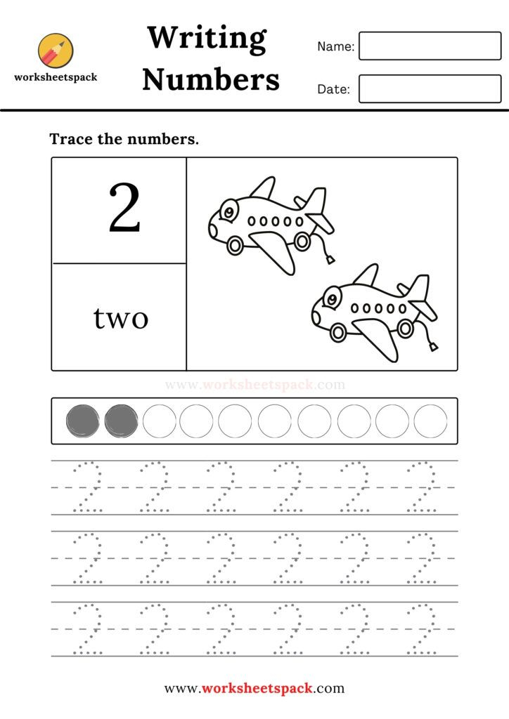 Preschool Number Tracing Sheets 1 To 10 Printable And Online