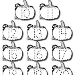 Printable Pumpkin Number Tracing Worksheets 1 20 Preschool Number