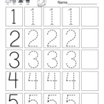 This Is A Numbers Tracing Worksheet For Preschoolers Or Kindergartener