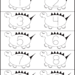Traceable Numbers 1 10 Worksheets To Print Dinosaurs Preschool
