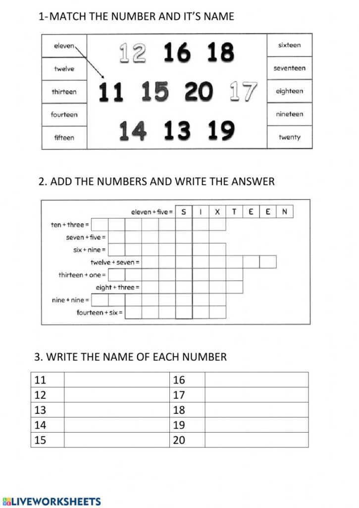 Tracing Numbers 10 20 Worksheets Numbersworksheetcom 10 20 Numbers 