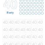 Worksheet On Number 40 Number Forty Writing Tracing Counting