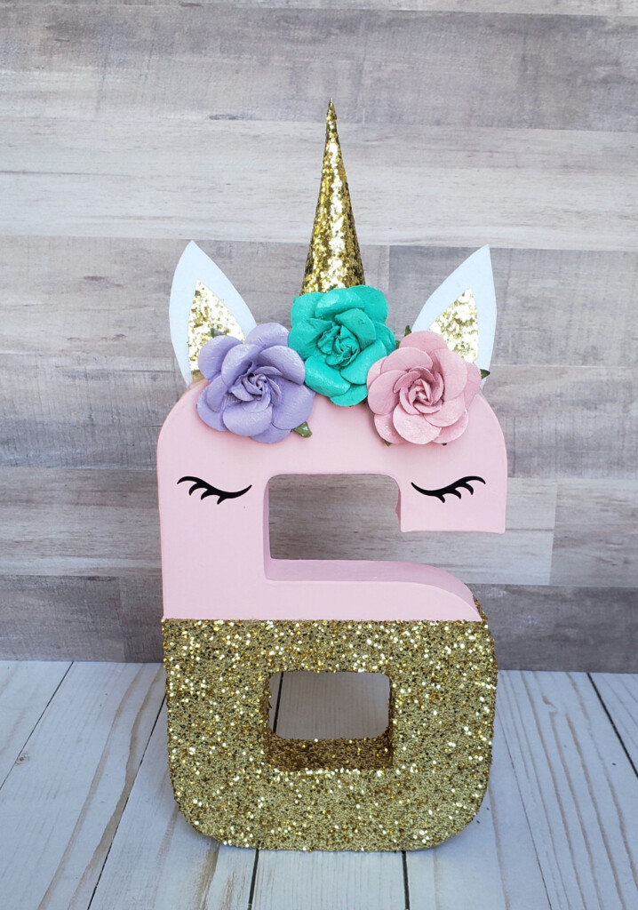  Beautiful 8 Unicorn Theme Paper Mache Number Photo Prop And Birthday 