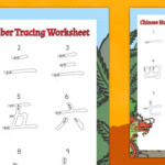 Chinese Numbers Tracing Worksheet Teacher Made