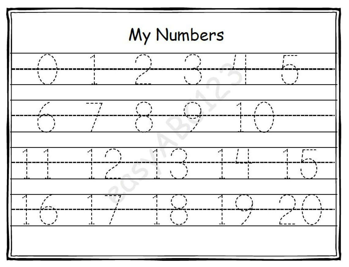 Counting Worksheets For Numbers 0 20 Counting Worksheets Numbers 0 20