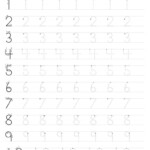 Free Number Tracing Worksheet Pdf File For 1st Grade And Kindergarten