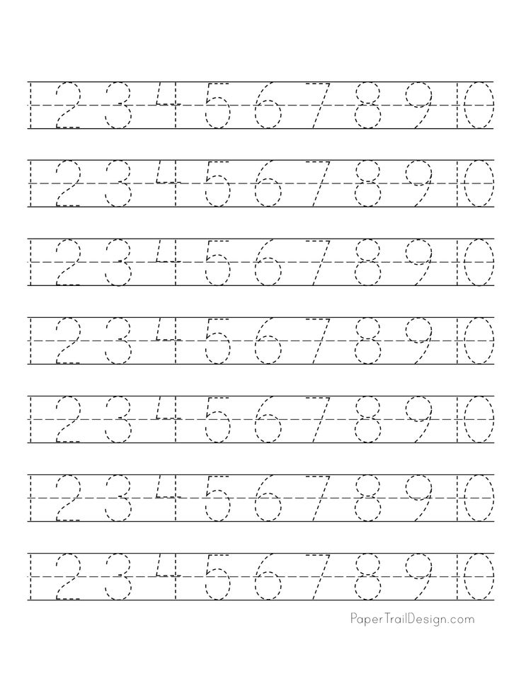 Free Number Tracing Worksheets Paper Trail Design Tracing 