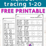 Free Numbers 1 20 Tracing Worksheets Smart Cookie Printables