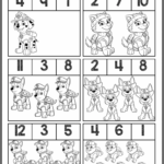 FREE Paw Patrol Number Worksheets PreKautism Atividades De