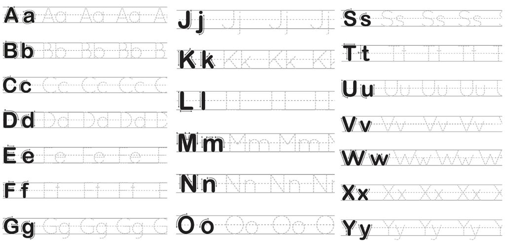 Free Printable For Tracing Letters Numbers Traceable Letters Numbers 