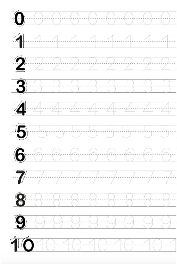 Free Printable For Tracing Letters Numbers Tracing Worksheets Free 