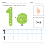 Free Printable Tracing Number One 1 Worksheet Kiddoworksheets