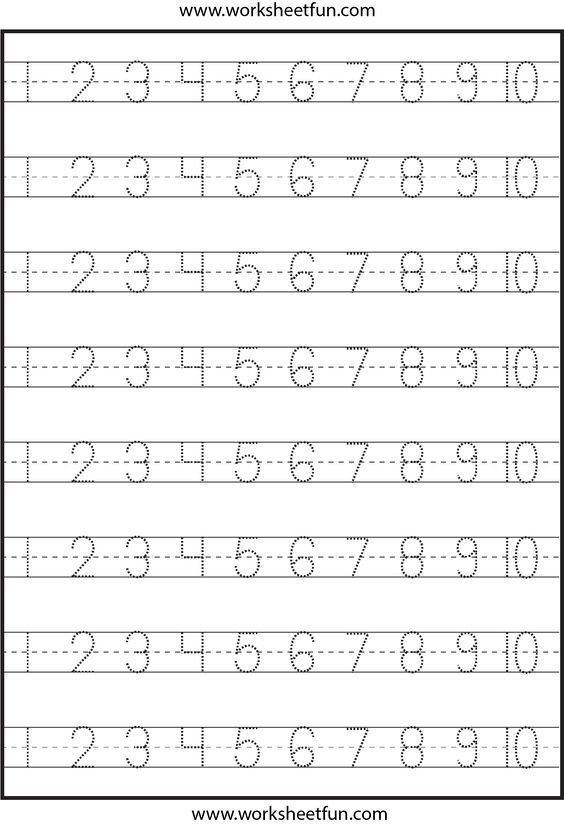Free Printable Tracing Numbers 1 10 Worksheets Kind Worksheets