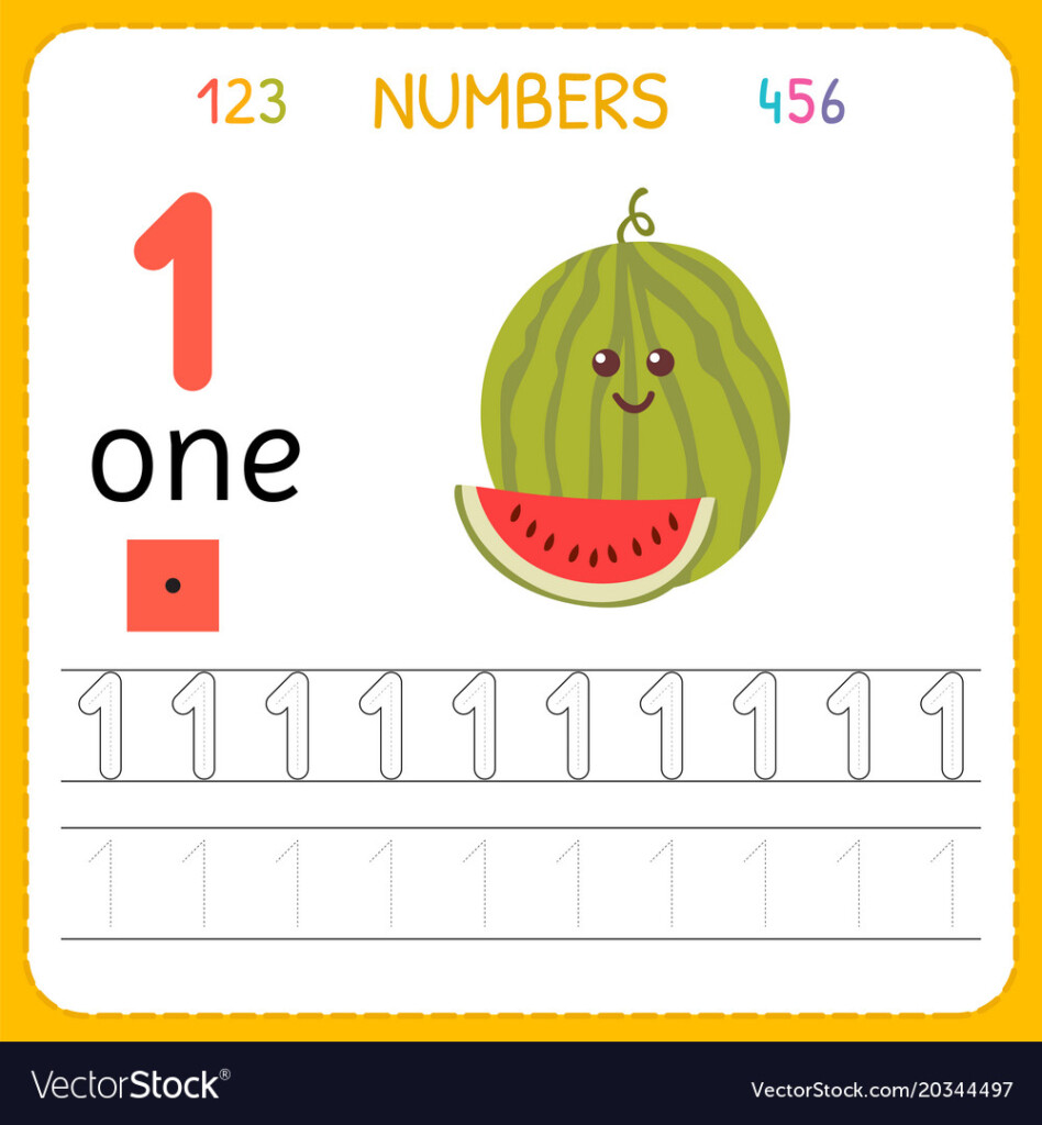 Free Printable Worksheets For Kids Dotted Numbers To Trace 1 10 