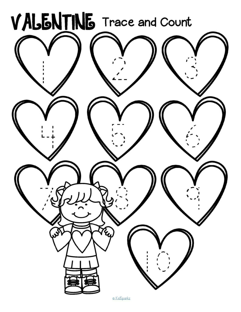 FREE Valentine s Day Tracing Numbers And Counting 1 10 3 Pages 