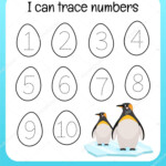 Handwriting Practice Sheet Learning Numbers Educational Game Children