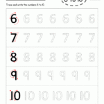 Handwriting Tracing Worksheet For Numbers 6 10 Name Tracing Generator