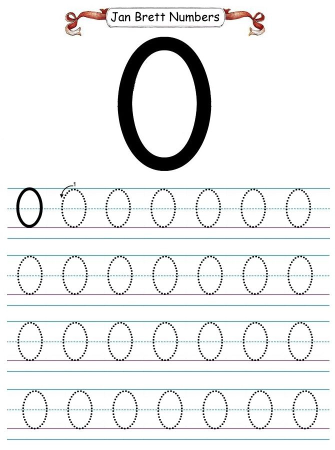 Jan Brett Number Tracers 0 Preschool Math Worksheets Numbers