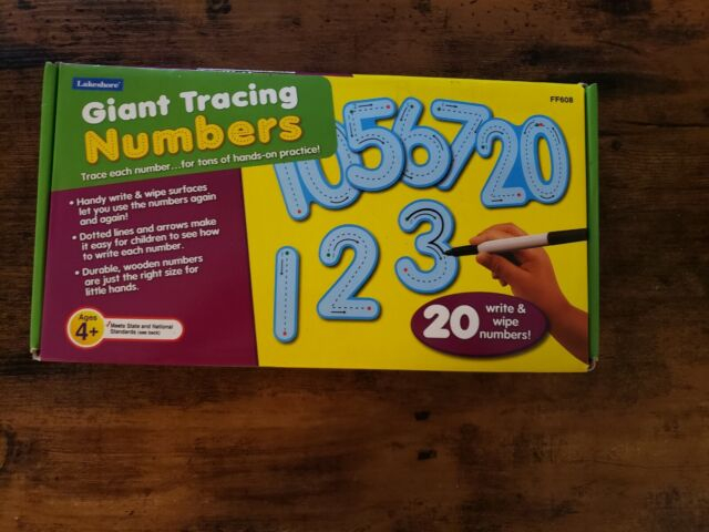 Lakeshore Learning Giant Tracing Numbers Write And Wipe EBay