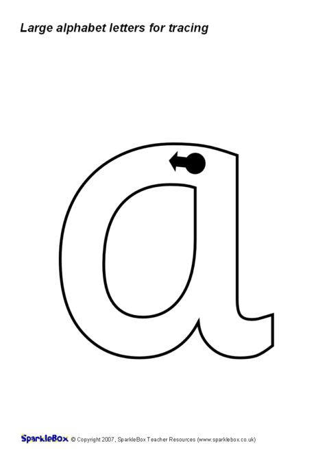 Large Alphabet Letters For Tracing SB606 SparkleBox Lettering 