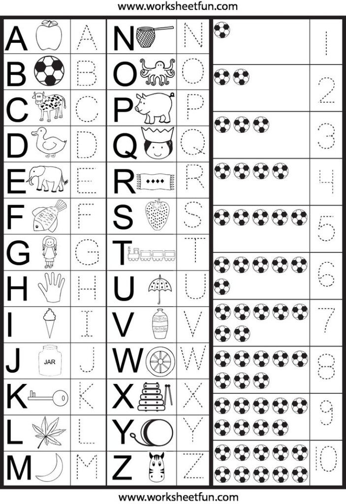 Letters Numbers Tracing Worksheet Printable Worksheets Preschool Trace 