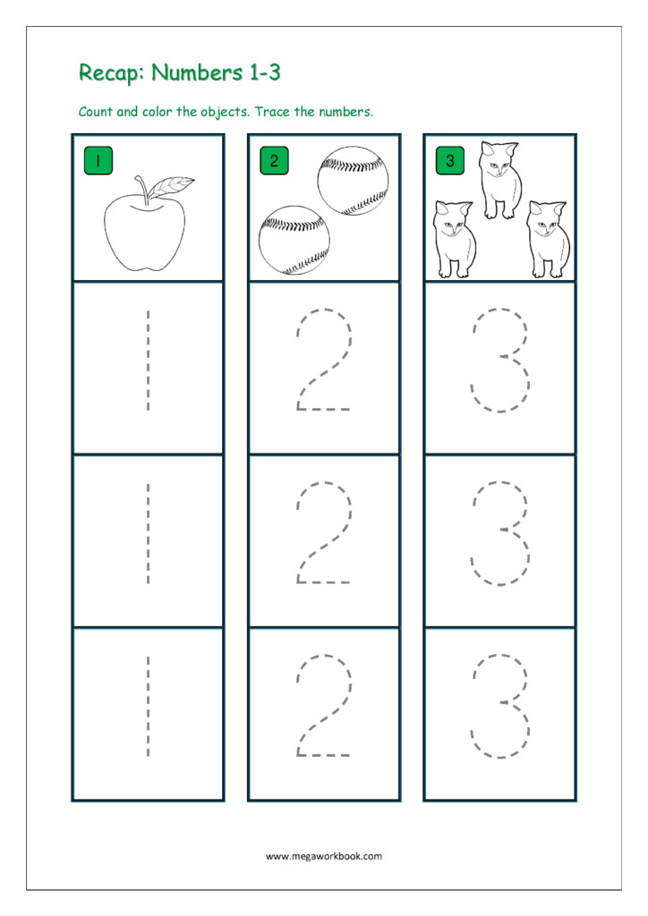 Number 1 And 2 Worksheet