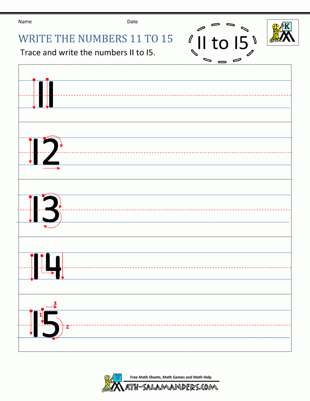 Number 15 Worksheets Preschool