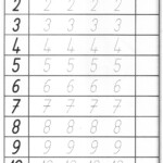 Number Trace Worksheet For Preschool Preschoolplanet