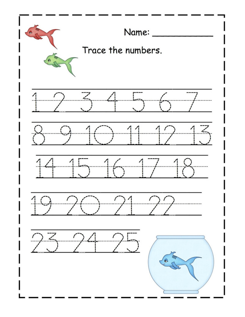 Number Trace Worksheets