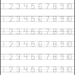 Number Tracing 1 10 Worksheet Free Preschool Worksheets