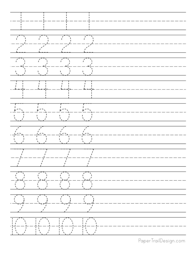 Number Tracing 1 10 Worksheet Free Printable Worksheets Worksheetfun 