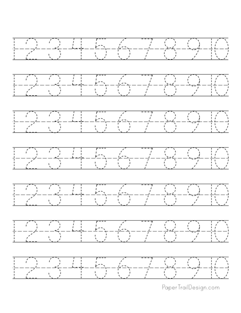Number Tracing 1 10 Worksheet Free Printable Worksheets Worksheetfun 