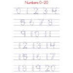 Numbers 0 20 Directional Arrows Educational Laminated Chart