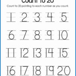 Numbers 1 20 Online Pdf Worksheet Free Printable Number Counting