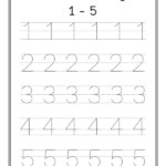 Numbers 1 5 Tracing Worksheets