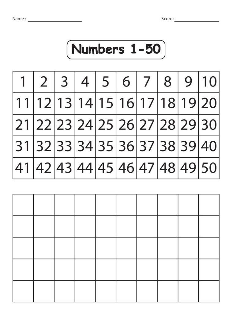 Numbers 1 50 Worksheets Kids Activities AlphabetWorksheetsFree