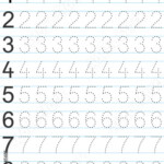Numbers From 0 To 9 Handwriting Tracing Practice Sheet Writing Porn